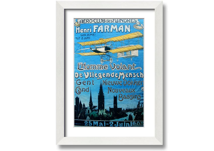 Aero Club framed print showcasing aviation-themed artwork in a stylish frame.