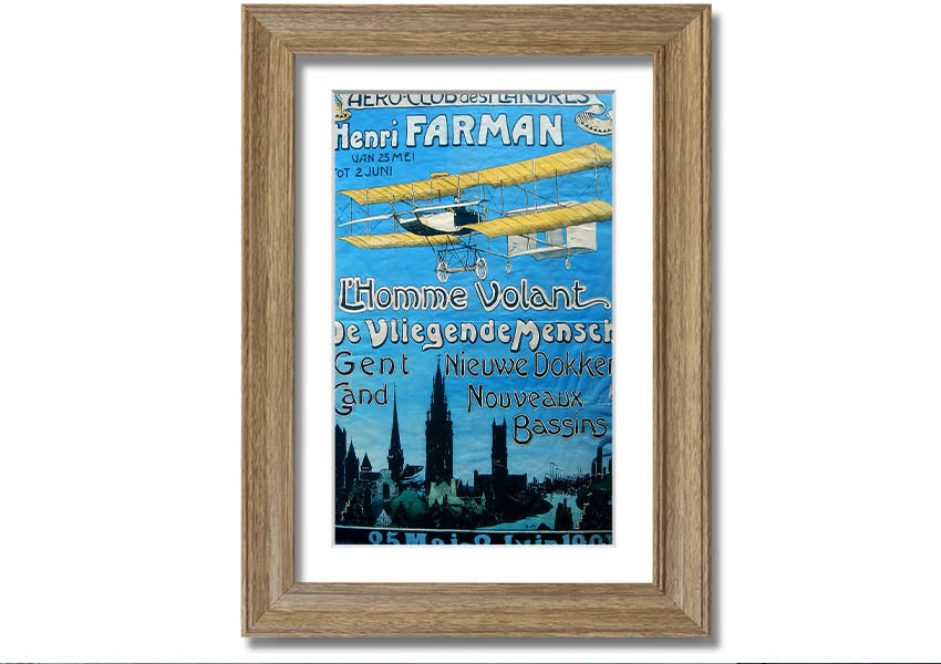 Aero Club framed print showcasing aviation-themed artwork in a stylish frame.