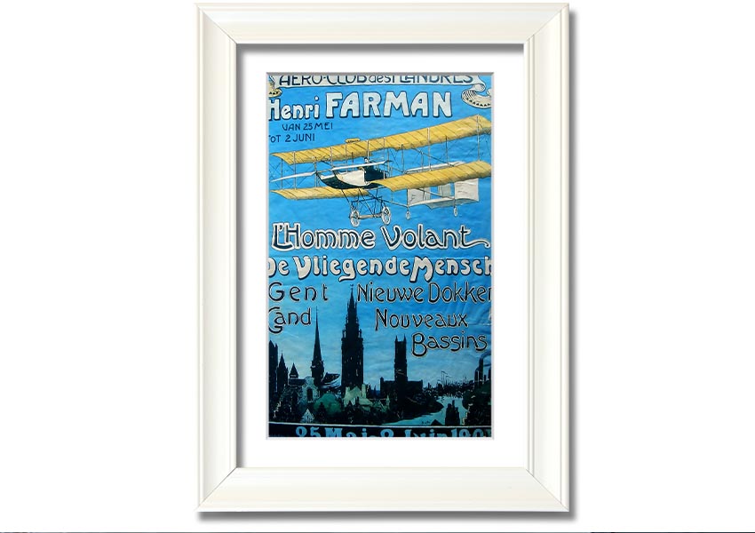 Aero Club framed print showcasing aviation-themed artwork in a stylish frame.