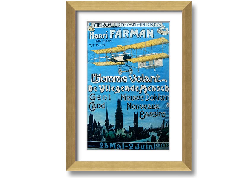 Aero Club framed print showcasing aviation-themed artwork in a stylish frame.