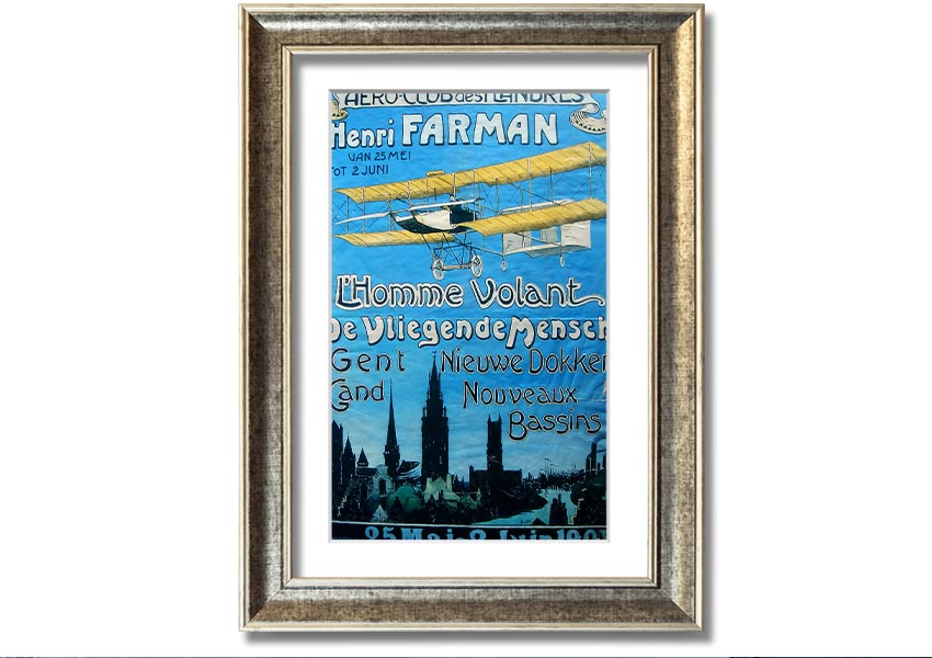 Aero Club framed print showcasing aviation-themed artwork in a stylish frame.