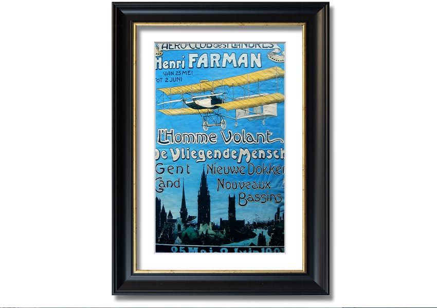 Aero Club framed print showcasing aviation-themed artwork in a stylish frame.