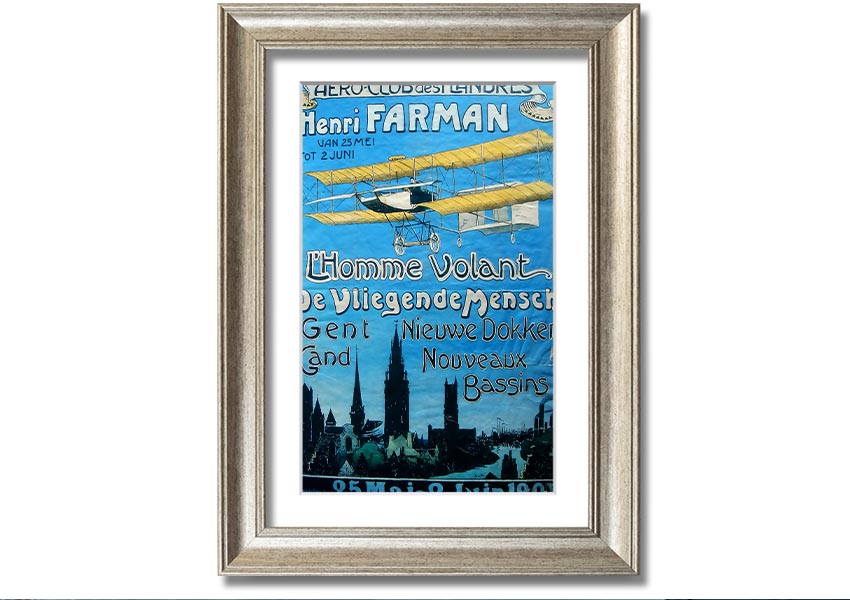 Aero Club framed print showcasing aviation-themed artwork in a stylish frame.