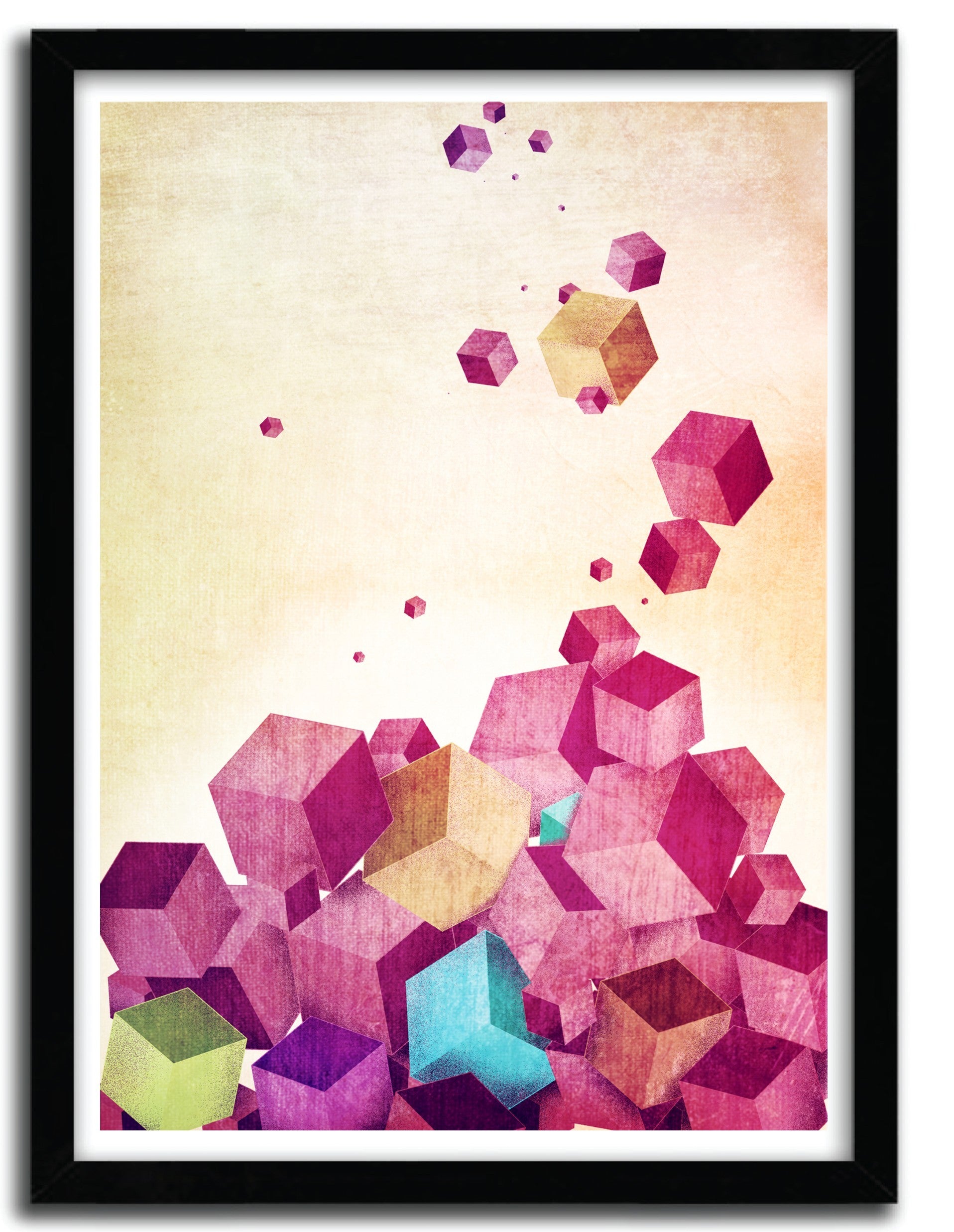 Affiche ABSTRACT by MIKE KOUBOU, a vibrant limited edition art print on fine arts paper, showcasing abstract design and rich colors.