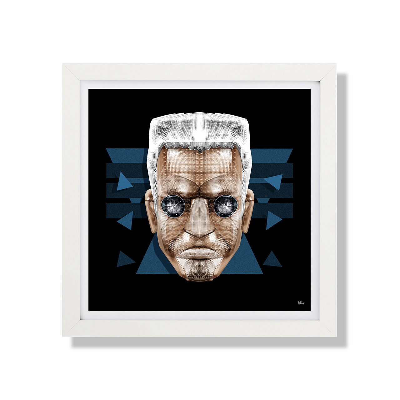 Affiche BATOU de Ghost in The Shell par RUBIANT, imprimée sur papier fine arts, numérotée et signée, avec des encres d’archives Ultrachrome.