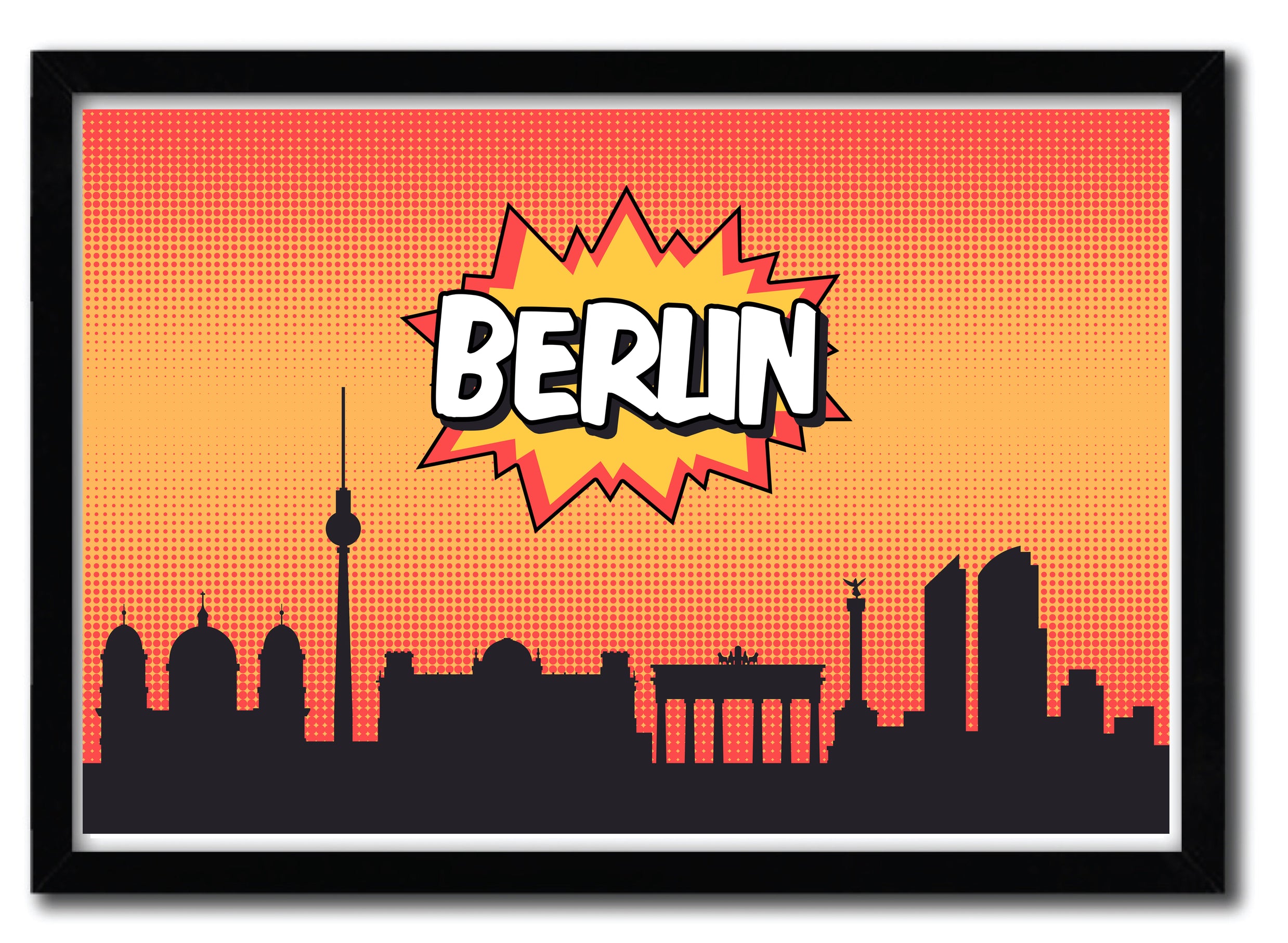 Affiche Berlin by Octavian Mielu, a limited edition art print on fine arts paper, showcasing vibrant colors and intricate details.