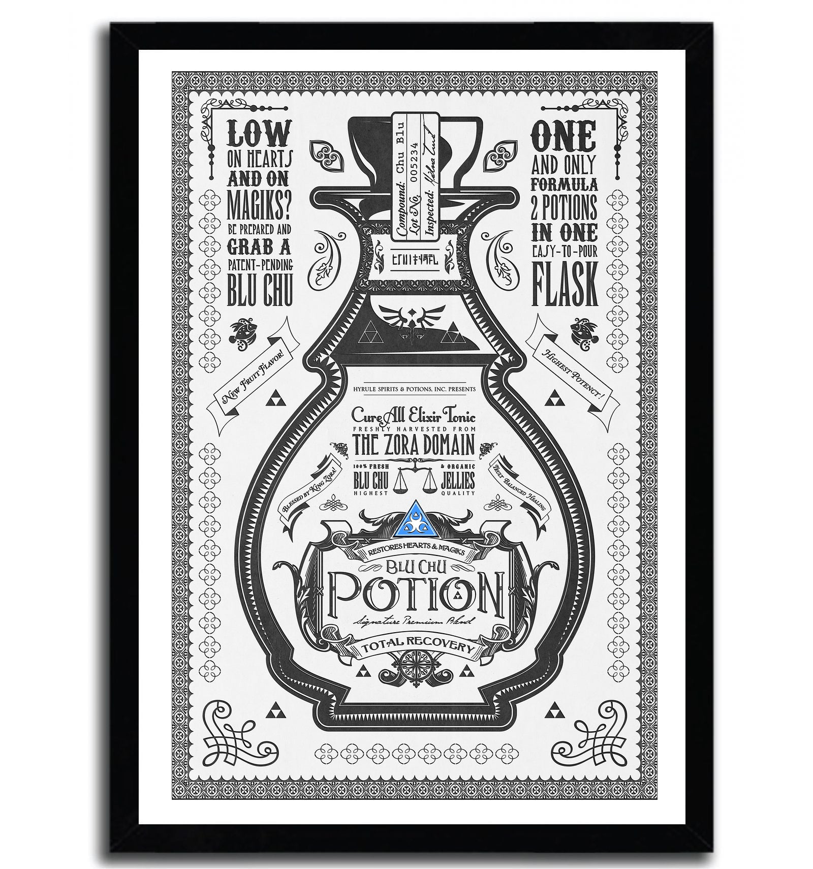 Affiche blue potion by Barrett Biggers, a limited edition art print on fine arts paper, showcasing vibrant blue tones and intricate details.