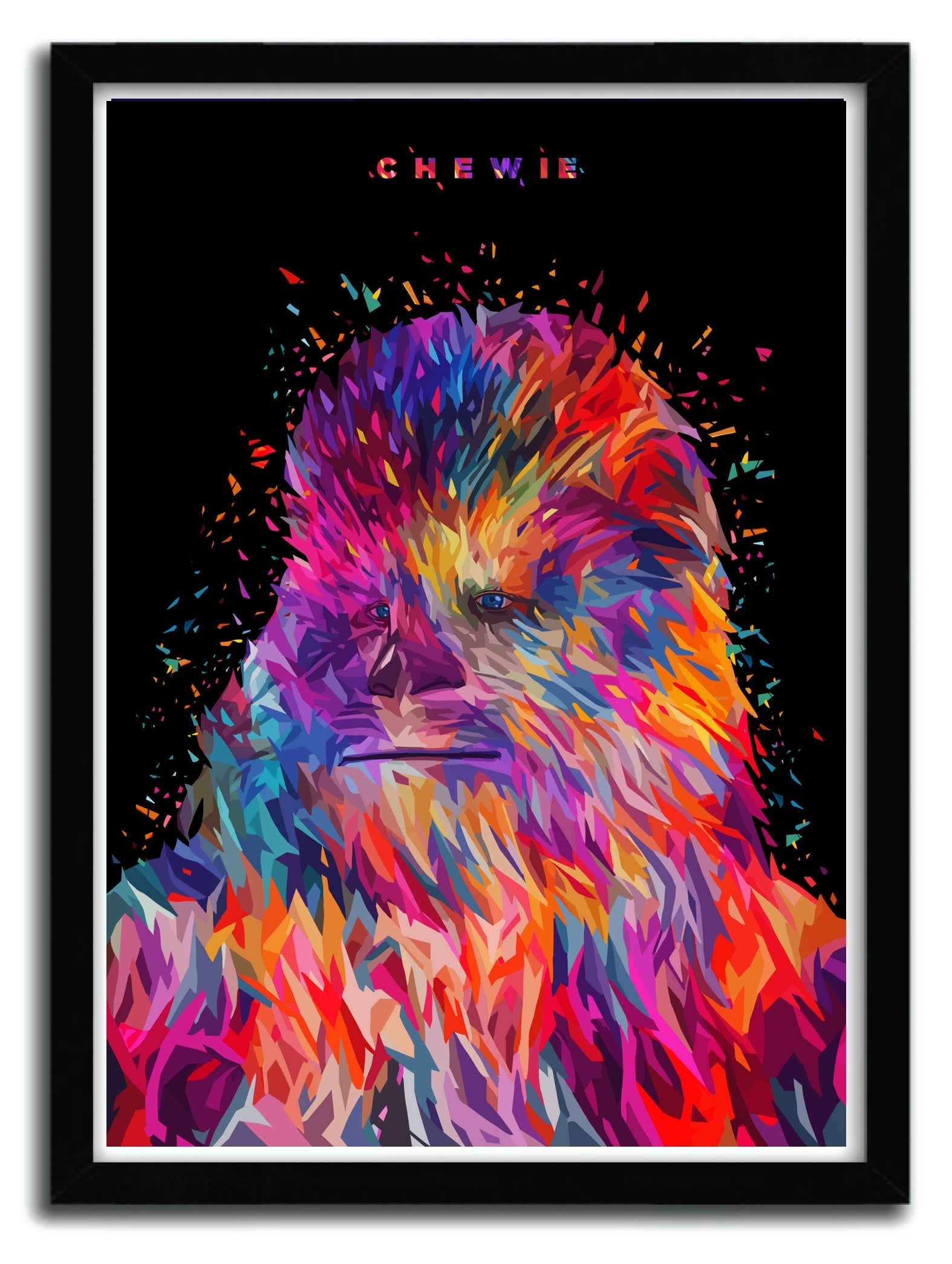 Affiche Chewie par Alessandro Pautasso, imprimée sur papier fine arts, numérotée et signée, avec certificat d'authenticité.