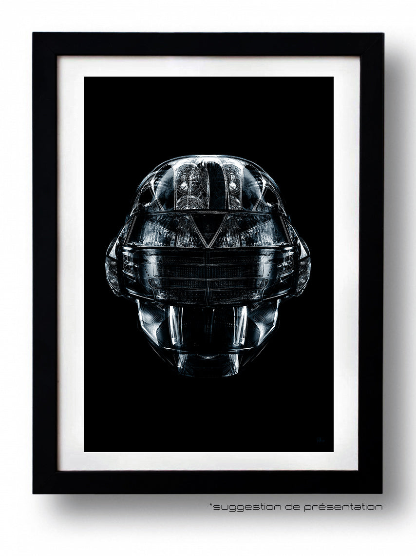 Affiche DAFT BLACK FACE 1 by Rubiant, a limited edition art print on fine arts paper, showcasing modern artistic design.