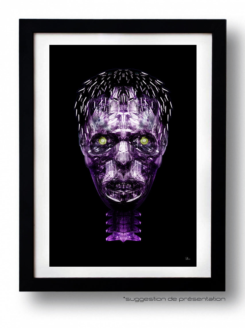 Affiche DEAD & PURPLE par Rubiant, imprimée sur papier fine arts avec des encres d’archives, numérotée et signée.