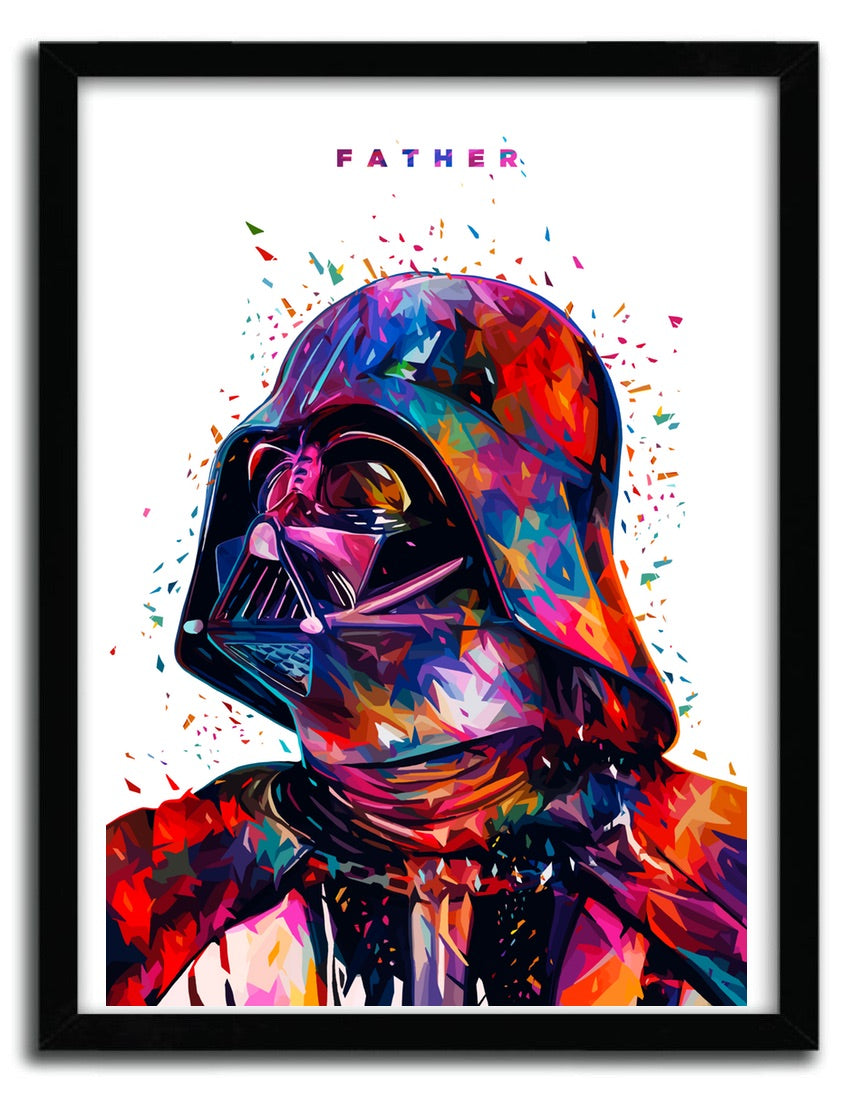 Affiche FATHER White by Alessandro Pautasso, a limited edition art print on fine arts paper, showcasing vibrant colors and intricate details.