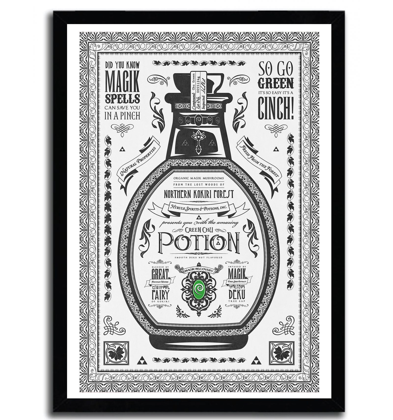 Affiche Green Potion by Barrett Biggers, a limited edition art print on fine arts paper, showcasing vibrant colors and unique design.