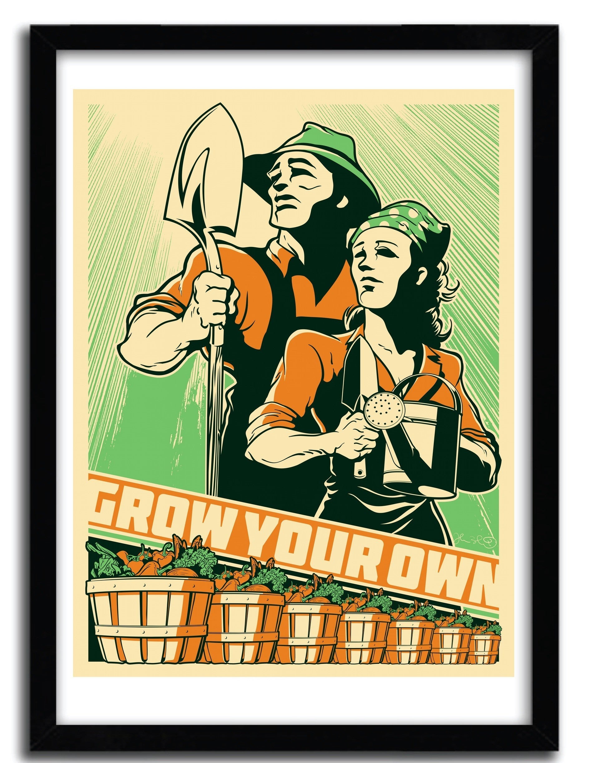 Affiche GROW YOUR OWN by Joshua Budich, a limited edition art print on fine art paper, showcasing vibrant colors and intricate details.