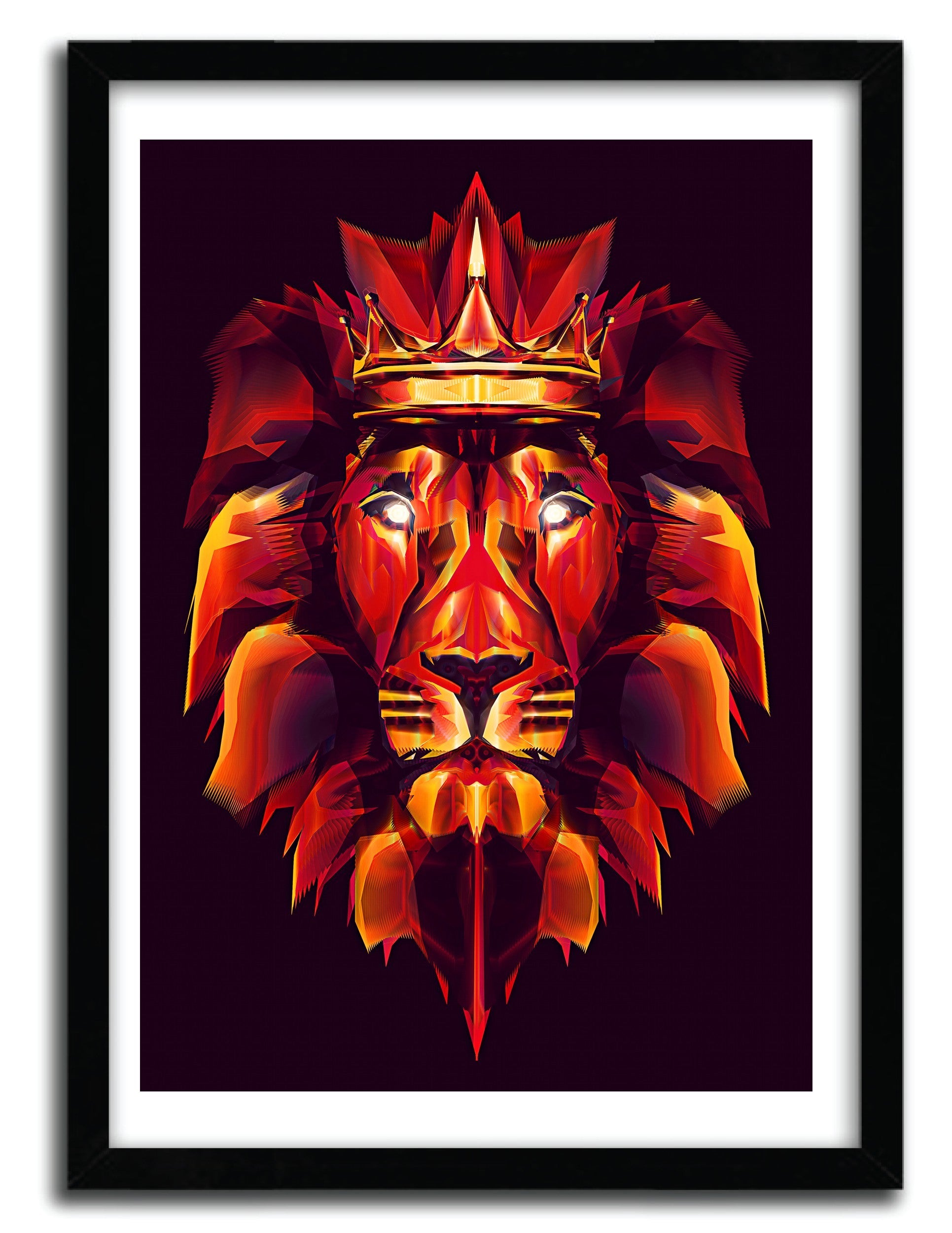 Affiche LION KING by Mart Biemans, a limited edition art print on fine arts paper featuring vibrant colors and intricate details.