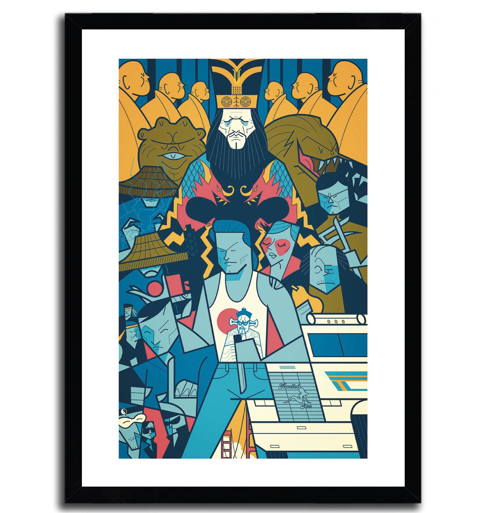 Affiche Little China by Ale Giorgini, a vibrant limited edition art print on fine arts paper, showcasing intricate design and colors.