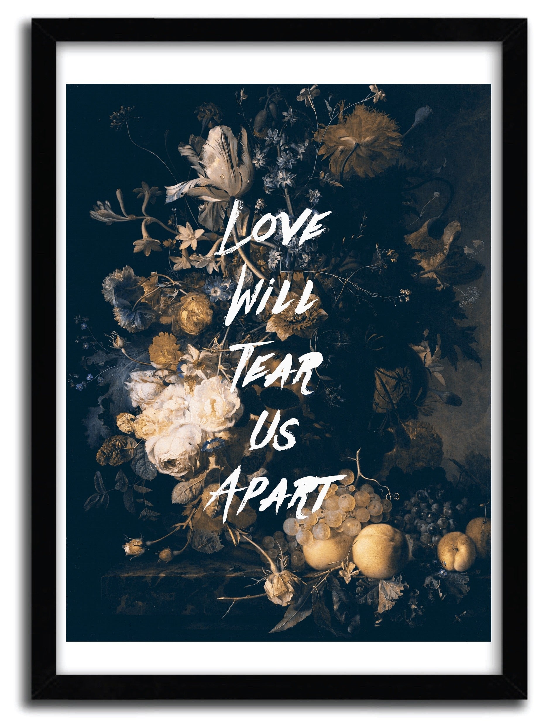 Affiche LOVE WILL TEAR by HANS EISKONEN, a limited edition art print on fine arts paper, showcasing vibrant colors and intricate details.