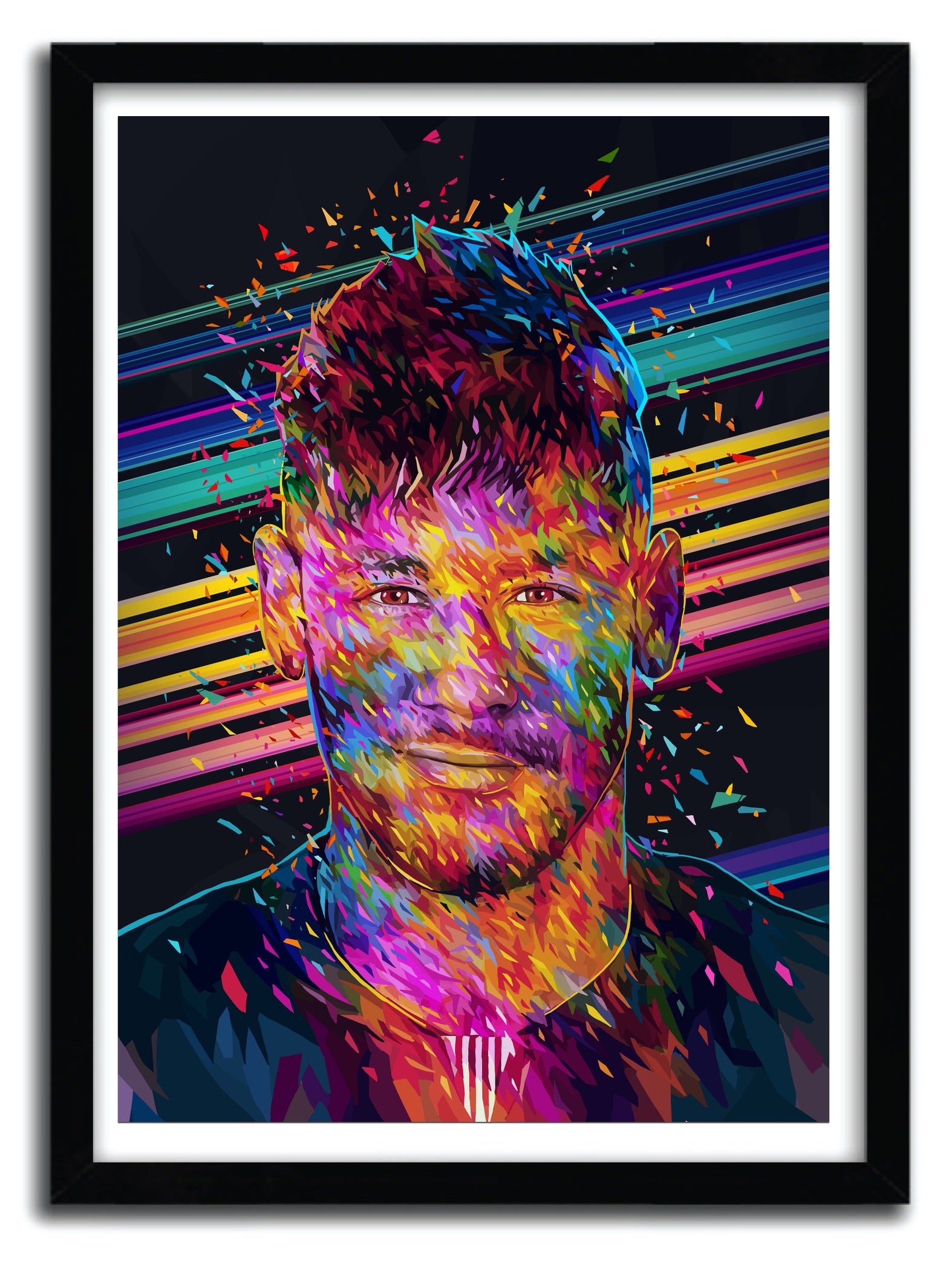 Affiche NEYMAR par Alessandro Pautasso, imprimée sur papier fine arts avec des encres d’archives, numérotée et signée.