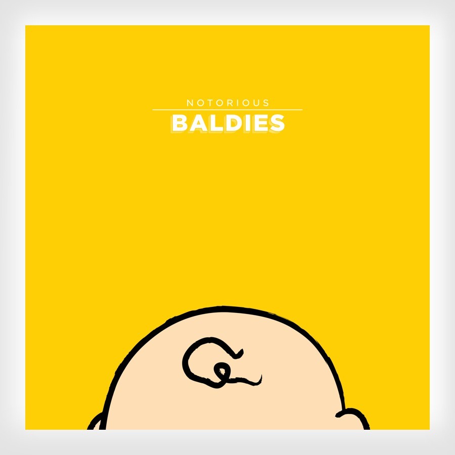 Affiche Notorious Baldie CHARLIE BROWN by Mr Peruca, a limited edition art print on fine arts paper, showcasing vibrant colors and unique design.