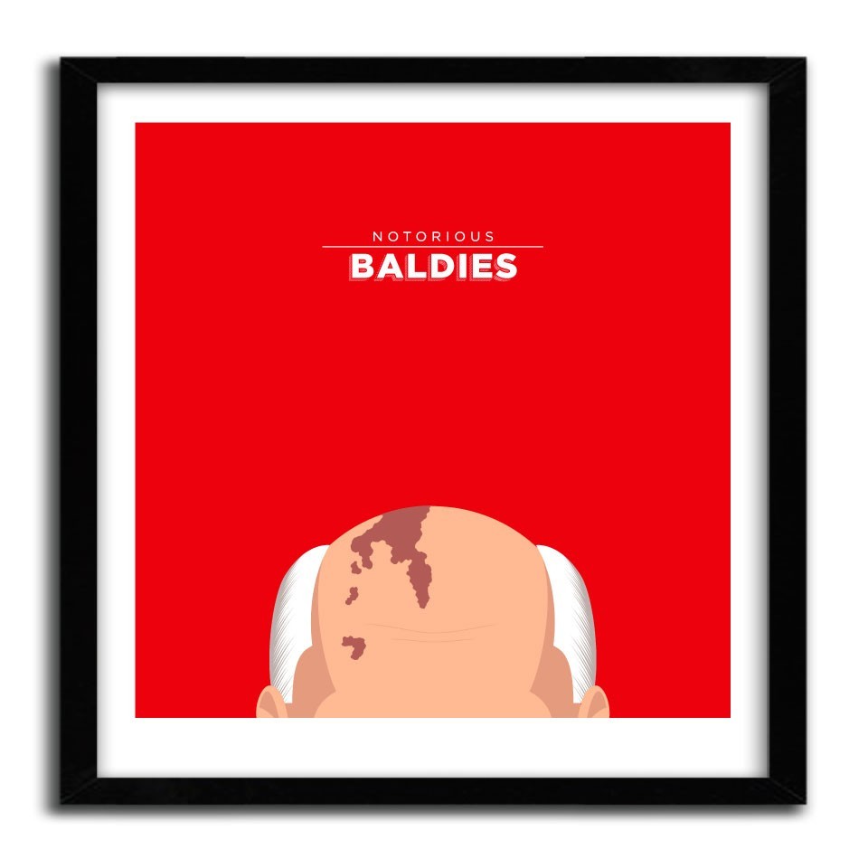 Affiche Notorious Baldie GORBACHEV by Mr Peruca, a limited edition art print on fine arts paper, showcasing vibrant colors and unique design.