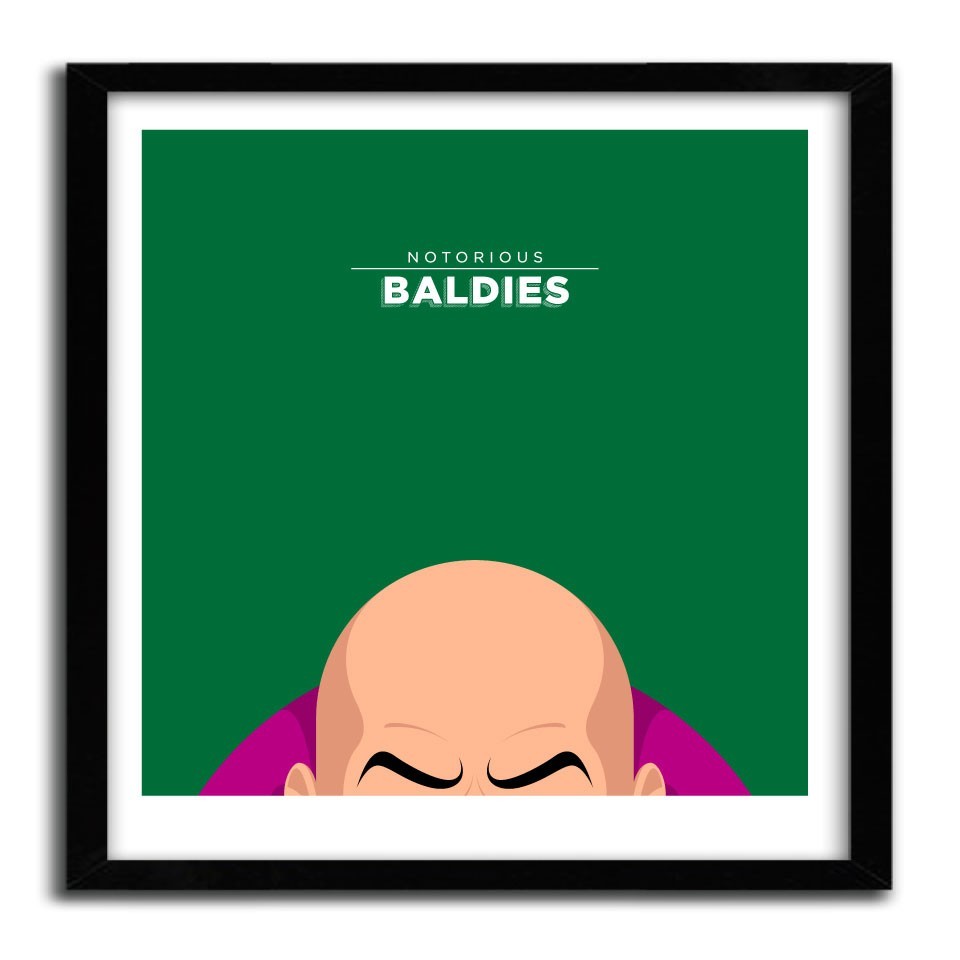 Affiche Notorious Baldie LEX LUTHOR art print by Mr Peruca, featuring vibrant colors and intricate details on fine arts paper.