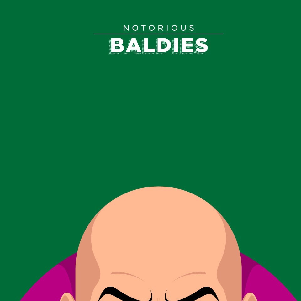 Affiche Notorious Baldie LEX LUTHOR art print by Mr Peruca, featuring vibrant colors and intricate details on fine arts paper.