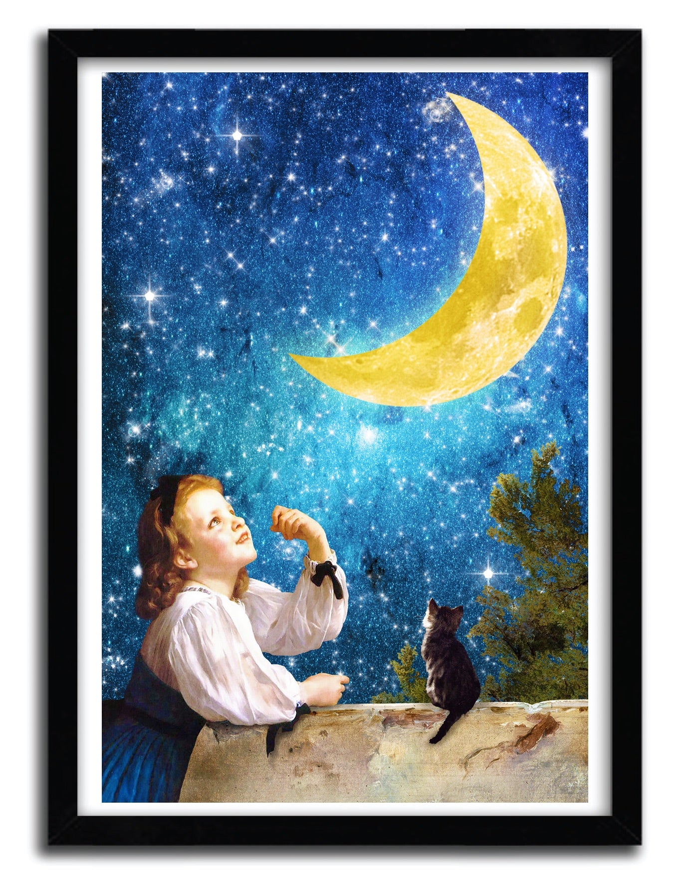 Affiche One Wish Upon the Moon by Diogo Verissimo, a limited edition art print showcasing vibrant colors on fine art paper.