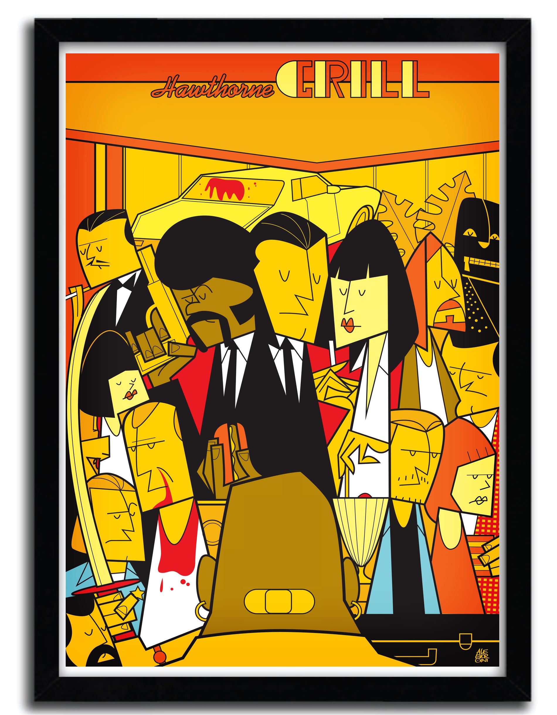 Affiche Pulp Fiction 2 by Ale Giorgini, a limited edition art print showcasing vibrant colors on fine arts paper.