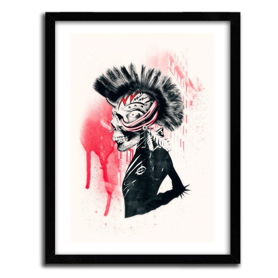 Affiche PUNK by ALI GULEC, a vibrant limited edition art print on fine arts paper, showcasing modern punk culture.