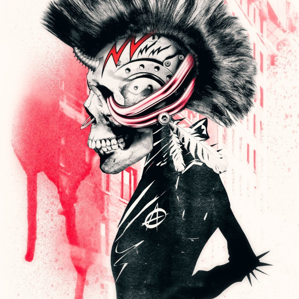 Affiche PUNK by ALI GULEC, a vibrant limited edition art print on fine arts paper, showcasing modern punk culture.