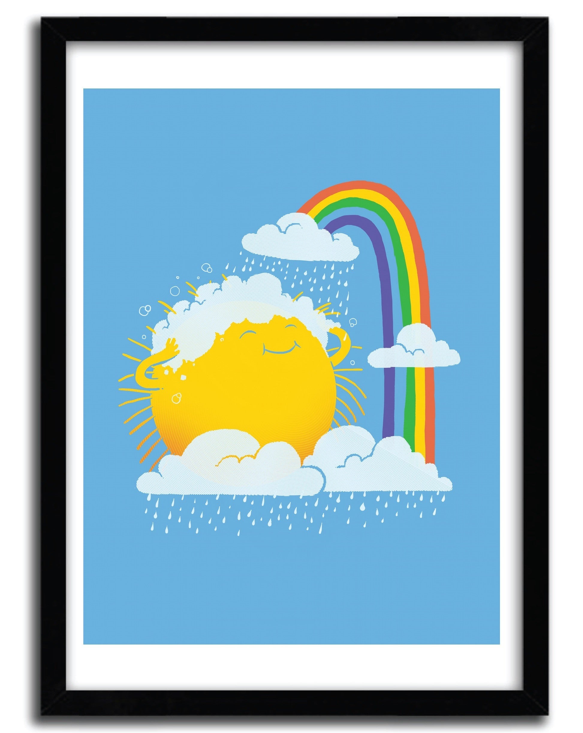 Affiche RAINY DAY by CARBINE, a limited edition art print on fine arts paper, showcasing a rainy day scene.