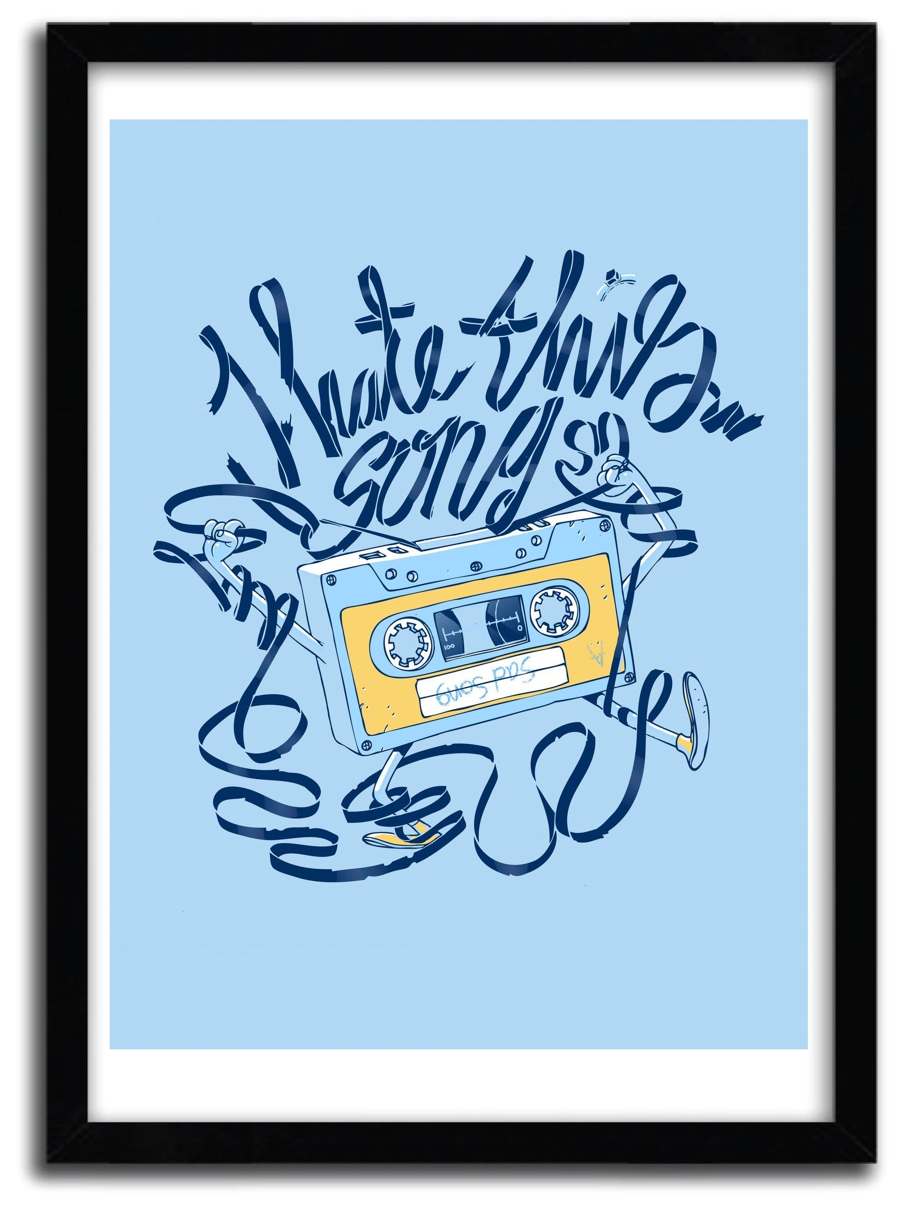 Affiche SAD SONG by CARBINE, a limited edition art print on fine arts paper, showcasing vibrant colors and intricate details.