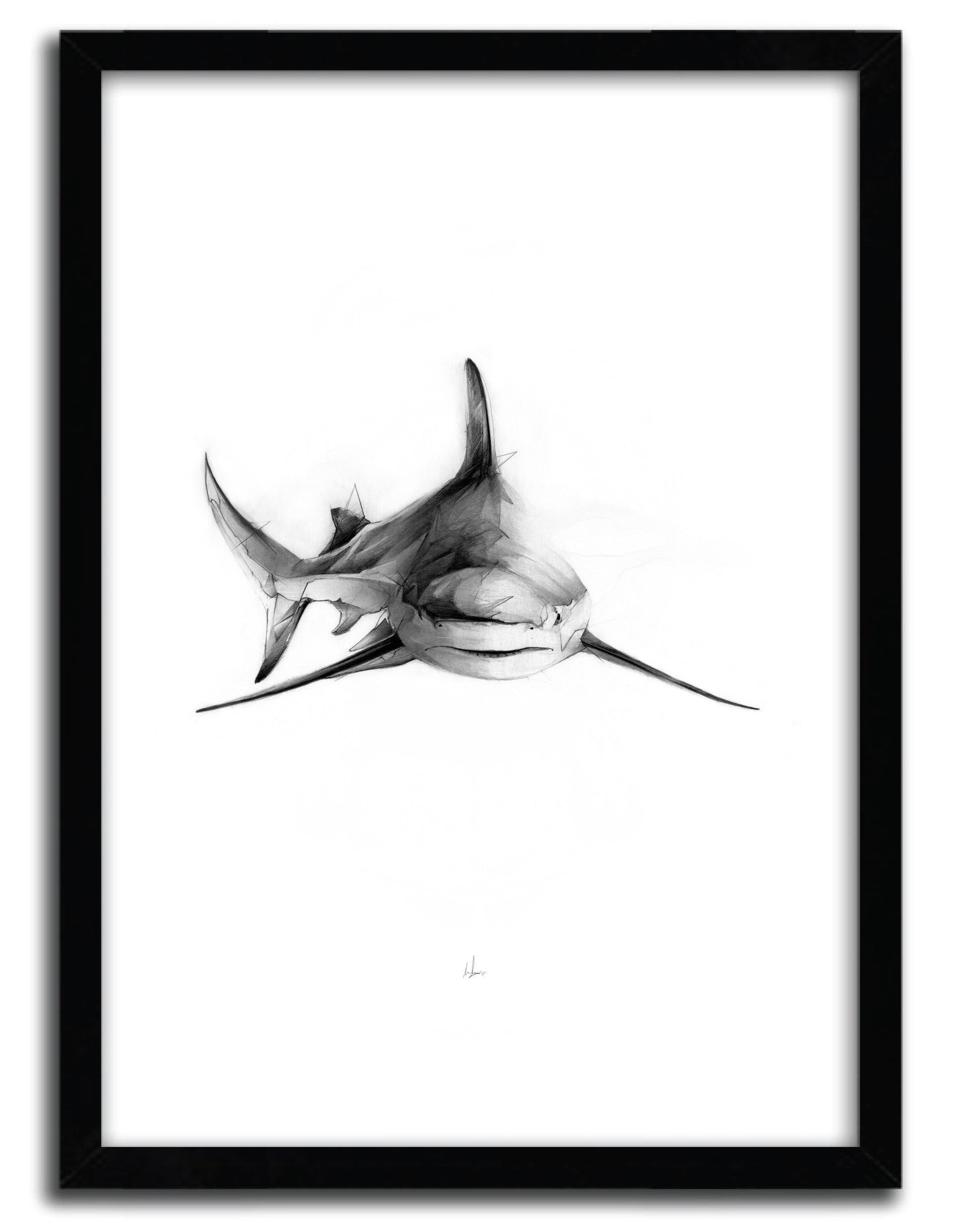 Affiche SHARK III par ALEXIS MARCOU, imprimée sur papier fine arts, avec des couleurs vives et un design captivant.