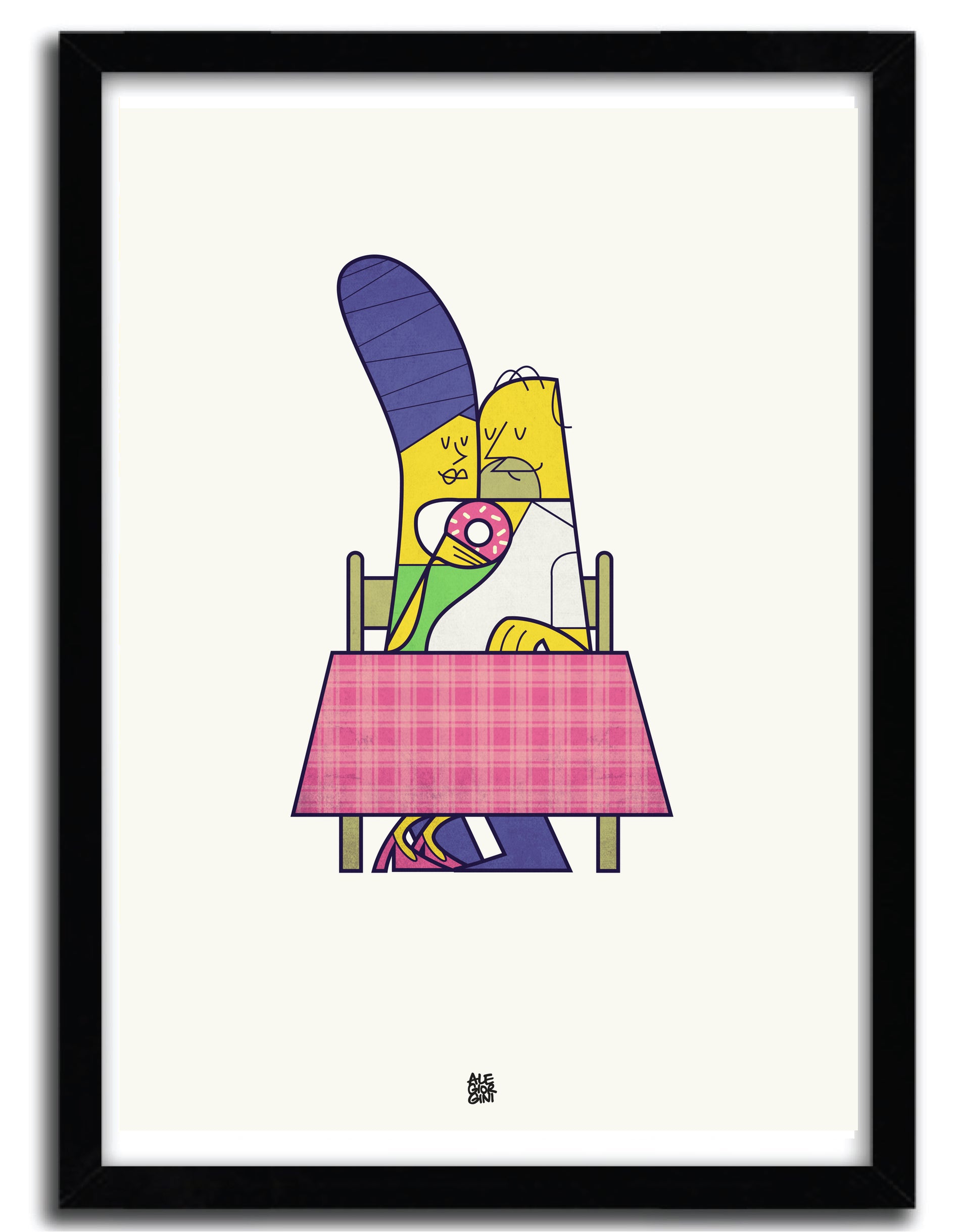 Affiche Simpson 2 by Ale Giorgini, a vibrant limited edition art print on fine arts paper, showcasing contemporary design.