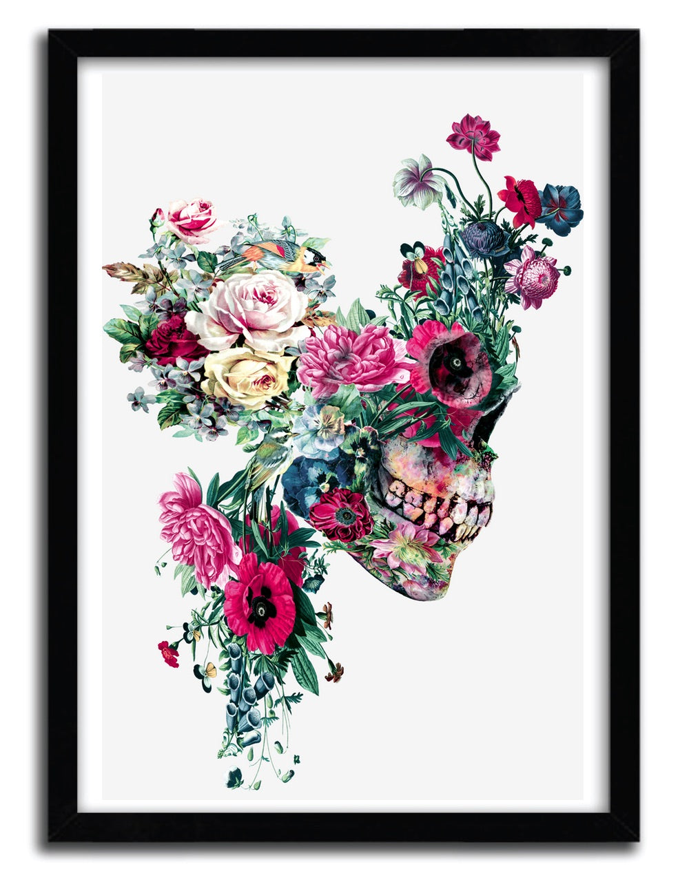 Affiche Skull VII par Riza Peker, imprimée sur papier fine arts, avec des couleurs vives et un design audacieux.