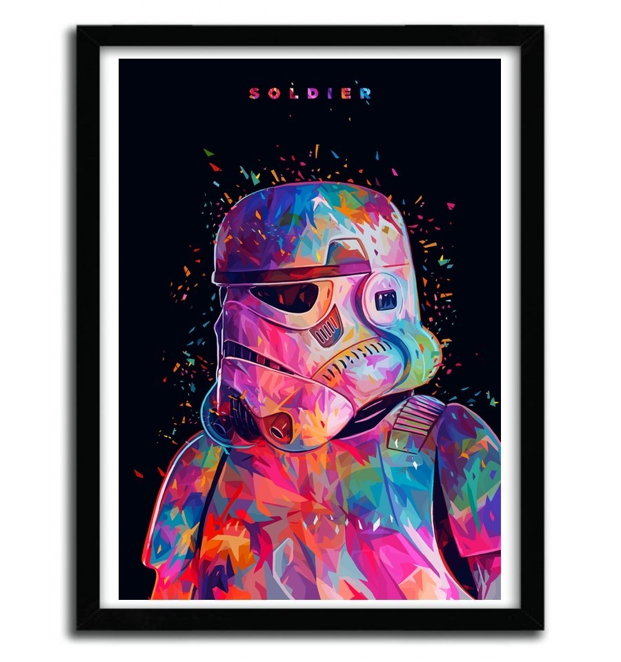 Affiche SOLDIER par Alessandro Pautasso, imprimée sur papier fine arts, avec des couleurs vibrantes et un design moderne.