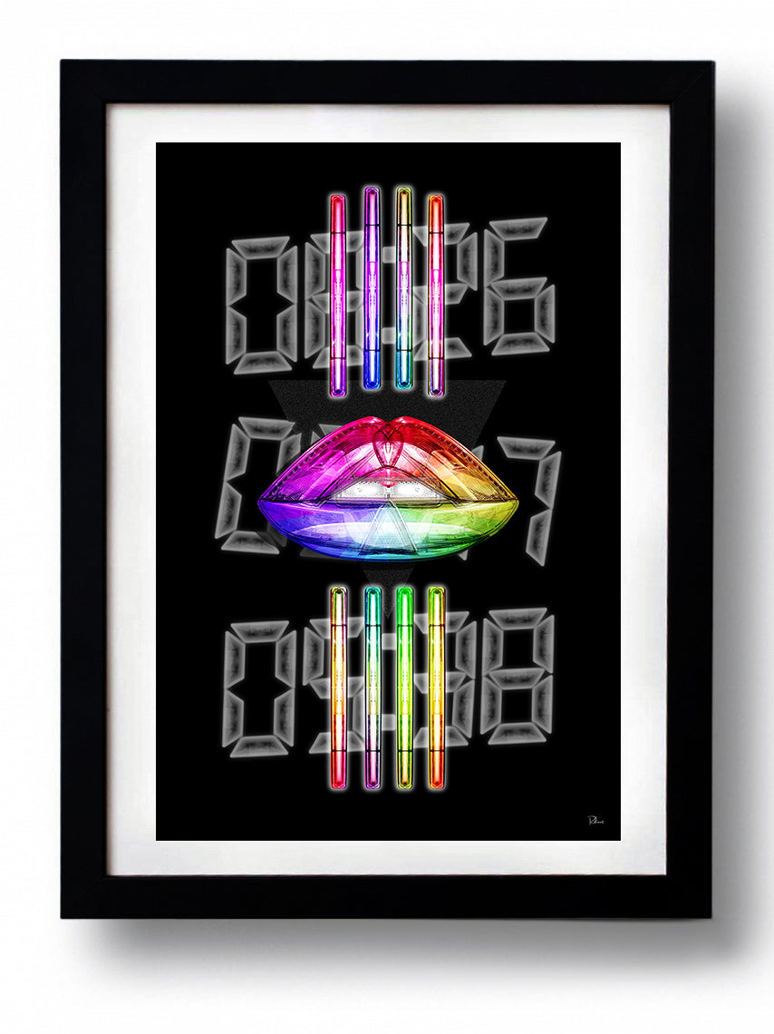 Affiche SPEED DATING RAINBOW by Rubiant, a vibrant art print on fine arts paper, showcasing colorful abstract designs.