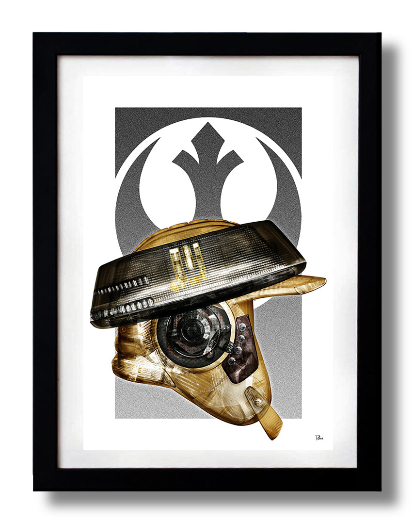 STAR COMMANDO REBEL art print by Rubiant, featuring vibrant colors on fine arts paper, limited edition with certificate of authenticity.