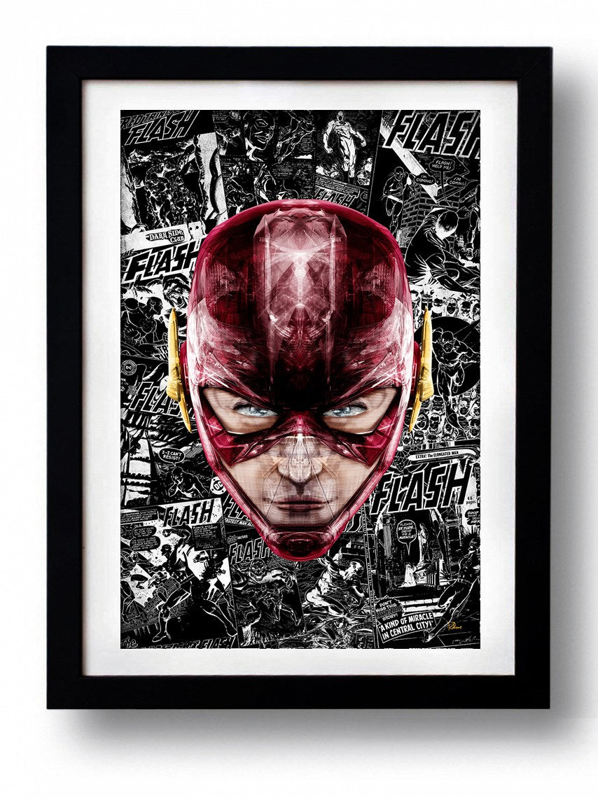 Affiche THE FLASH 2 par Rubiant, imprimée sur papier fine arts, avec des couleurs vives et un design dynamique, numérotée et signée.