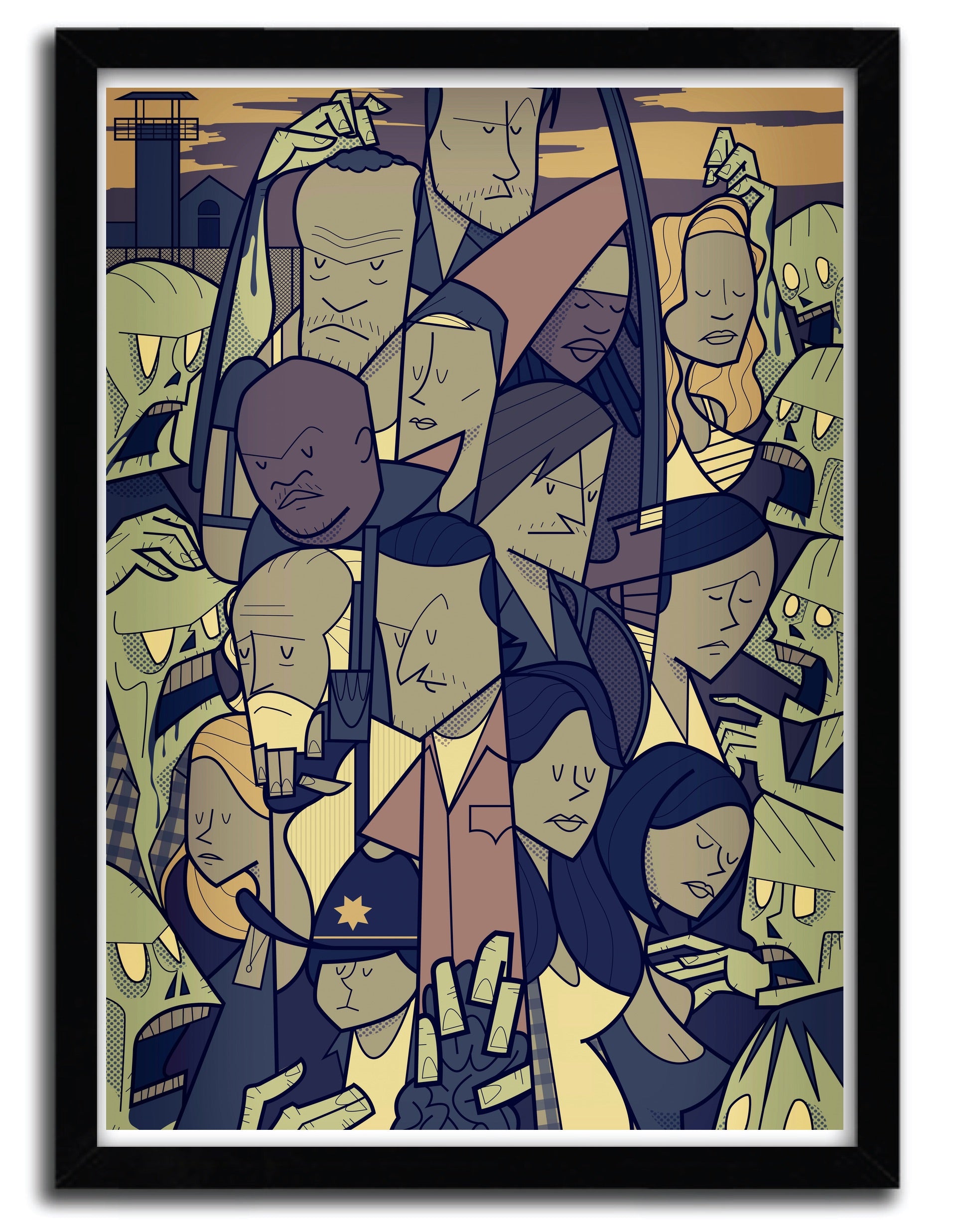 Affiche THE WALKING DEAD par Ale Giorgini, imprimée sur papier fine arts avec des encres d’archives, numérotée et signée.