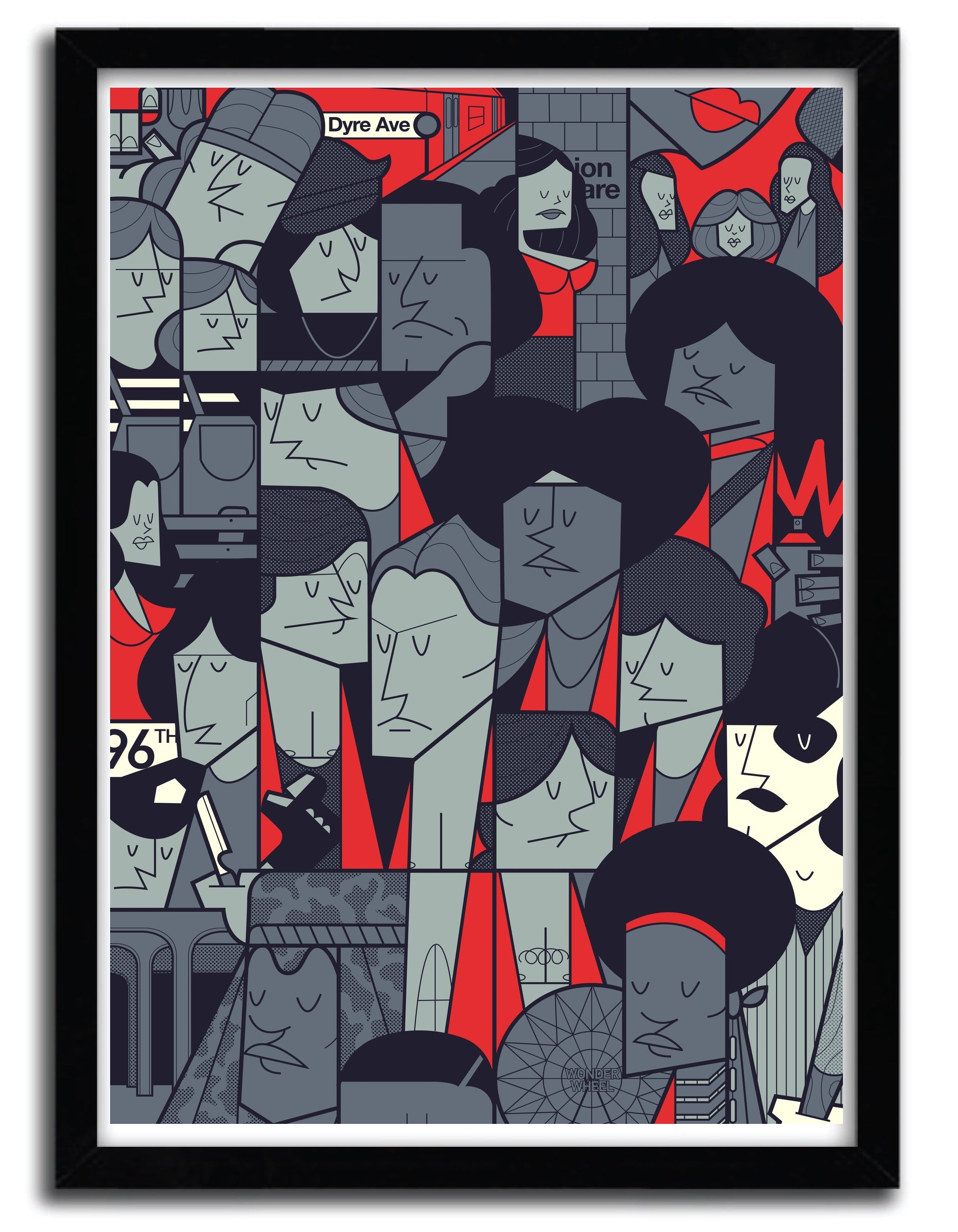 Affiche the warriors par Ale Giorgini, imprimée sur papier fine arts, avec des couleurs vives et un design captivant, numérotée et authentifiée.