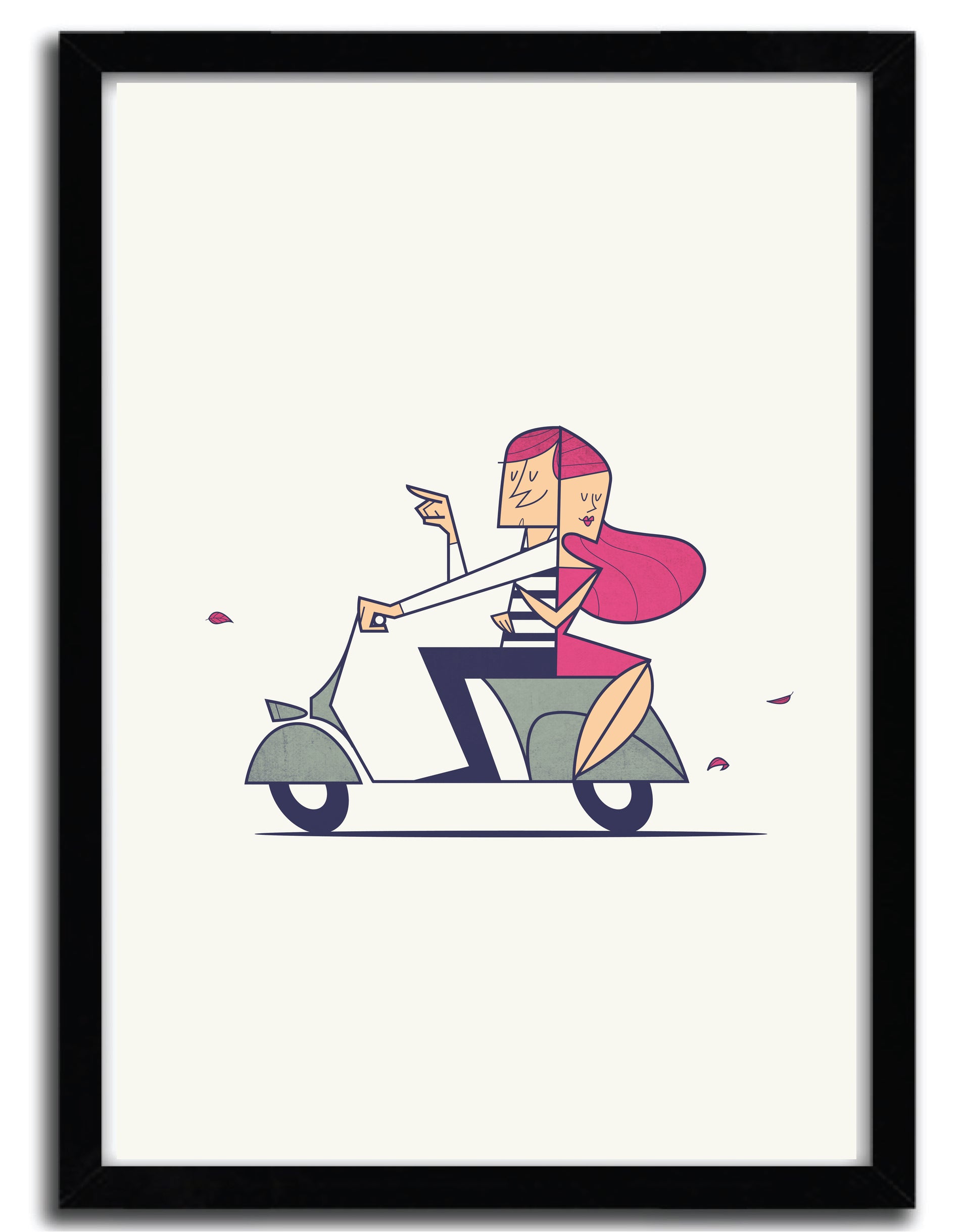 Limited edition Affiche Vespa by Ale Giorgini, showcasing vibrant colors and intricate design on fine arts paper.