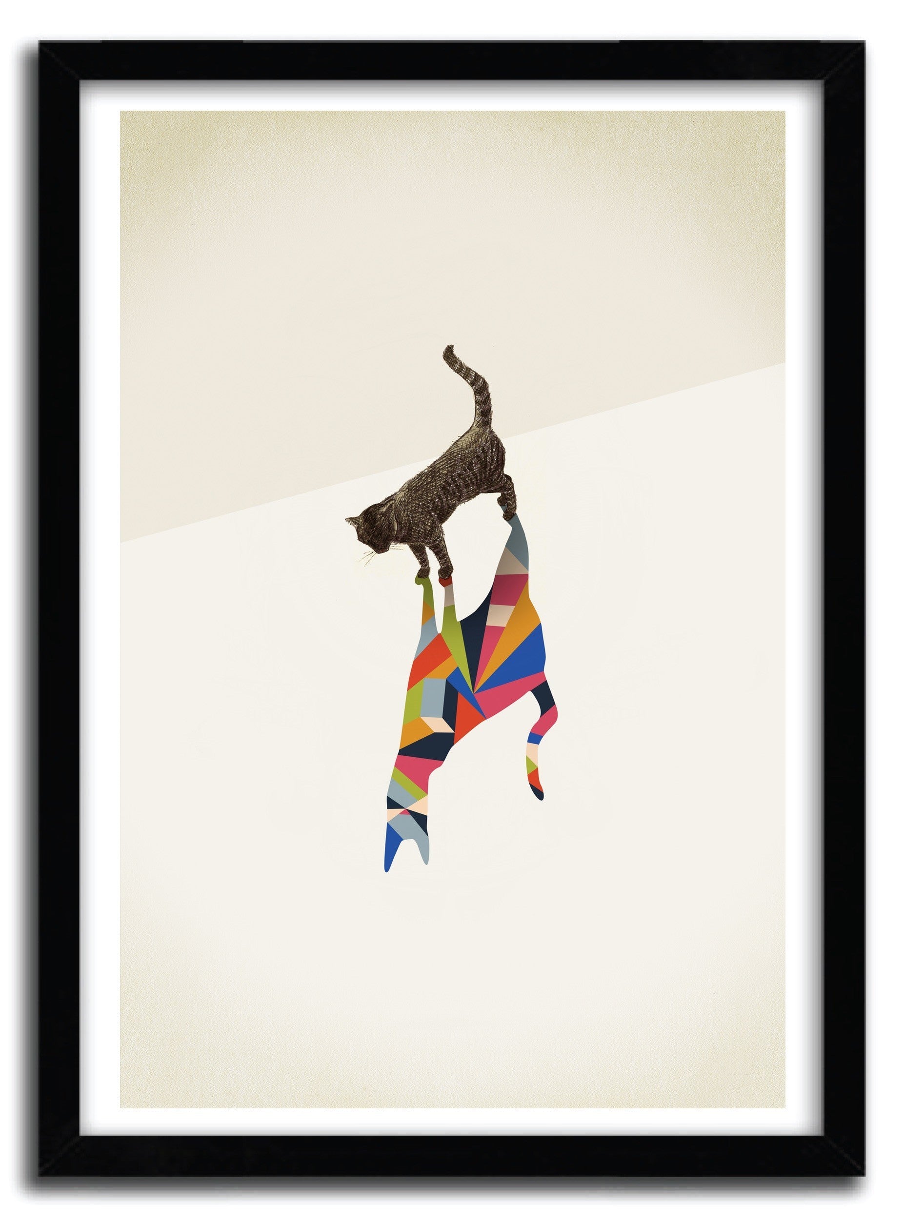 Affiche WALKING SHADOW, CAT by Jason Ratliff, showcasing a unique feline design on fine arts paper.