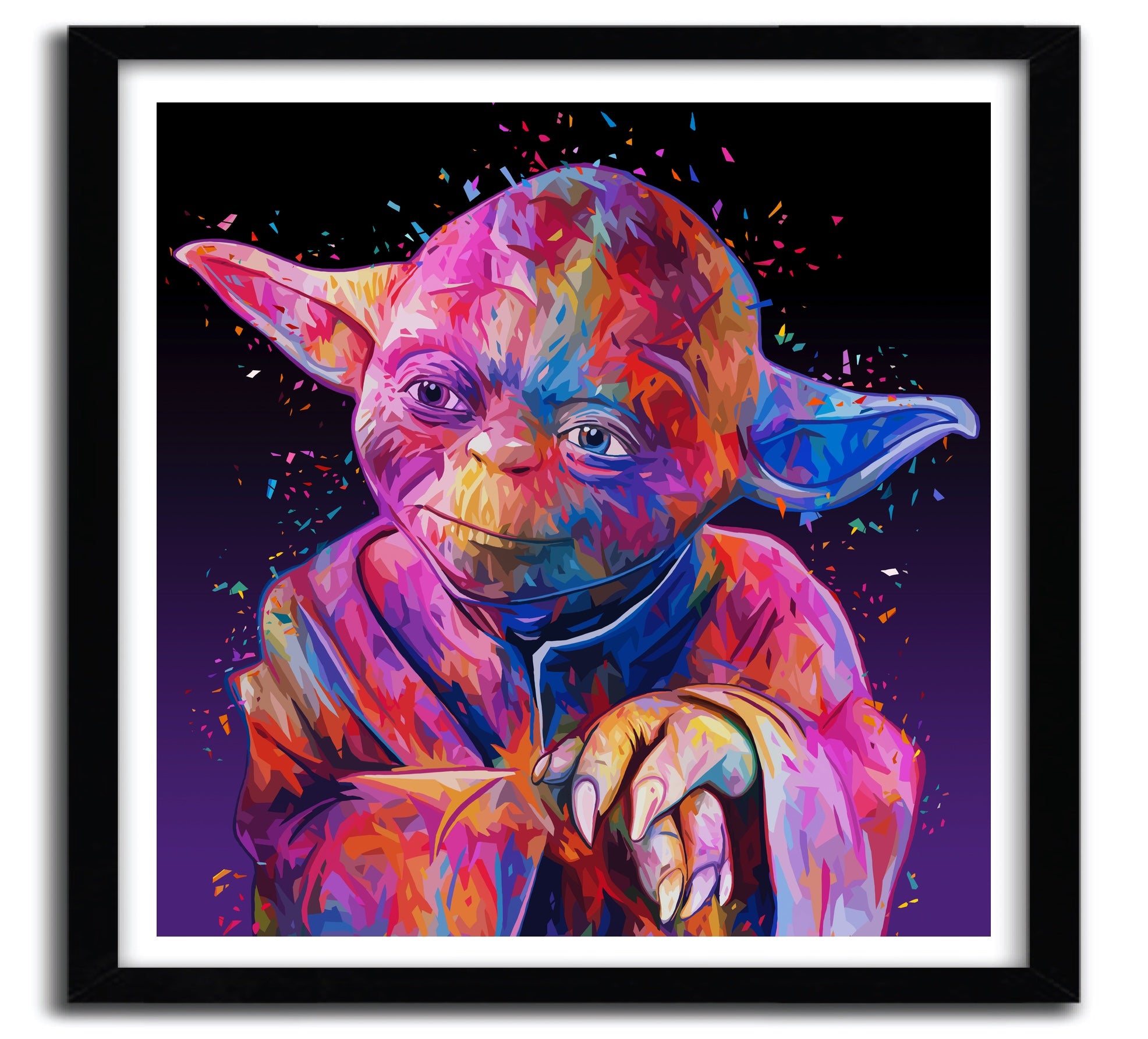 Affiche YODA 2 by Alessandro Pautasso, a limited edition art print on fine arts paper, showcasing vibrant colors and intricate details.