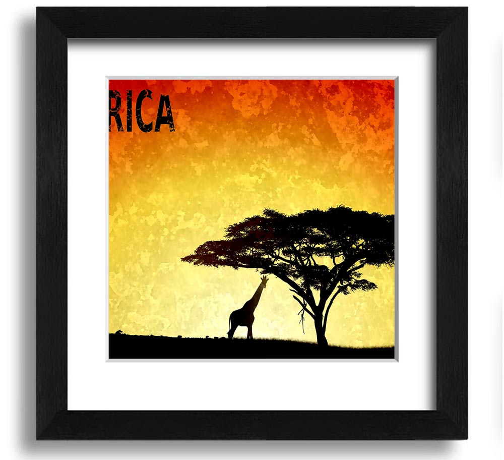 A beautifully framed print of African art, showcasing vibrant colors and intricate designs, ready to hang on the wall.