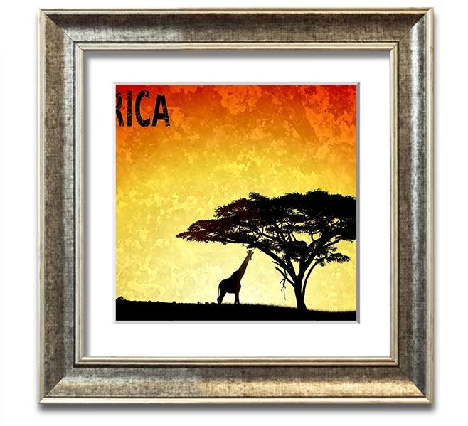 A beautifully framed print of African art, showcasing vibrant colors and intricate designs, ready to hang on the wall.