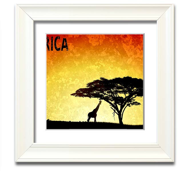 A beautifully framed print of African art, showcasing vibrant colors and intricate designs, ready to hang on the wall.