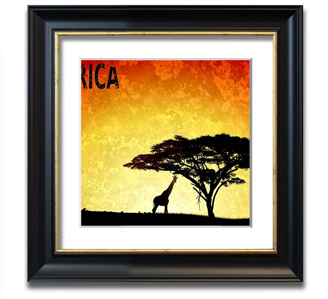 A beautifully framed print of African art, showcasing vibrant colors and intricate designs, ready to hang on the wall.