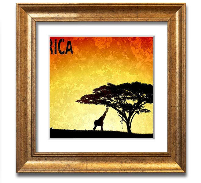 A beautifully framed print of African art, showcasing vibrant colors and intricate designs, ready to hang on the wall.