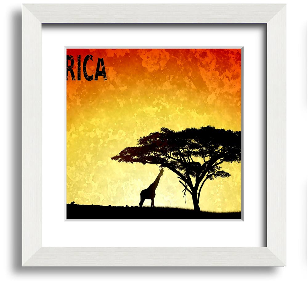 A beautifully framed print of African art, showcasing vibrant colors and intricate designs, ready to hang on the wall.