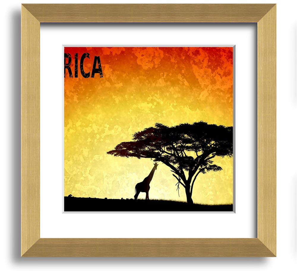 A beautifully framed print of African art, showcasing vibrant colors and intricate designs, ready to hang on the wall.